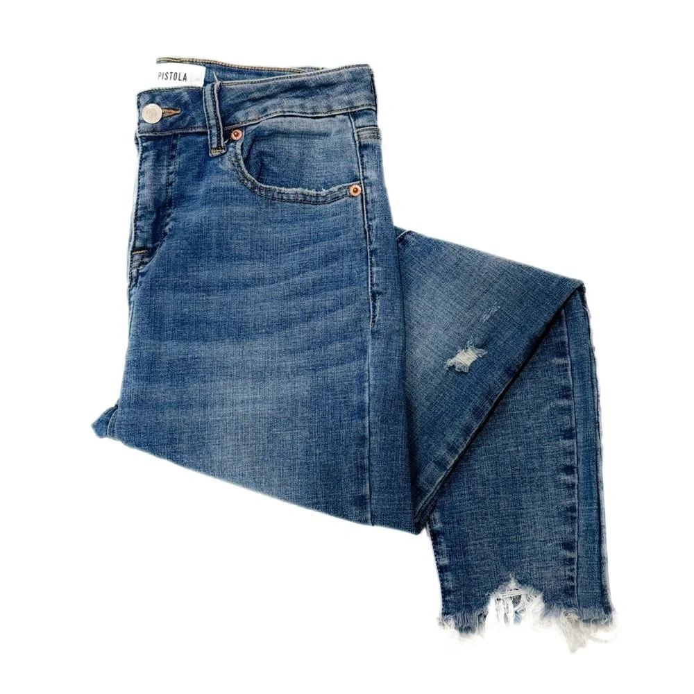 Pistola distressed raw hem skinny ankle jeans ❤️ - Picture 2 of 8